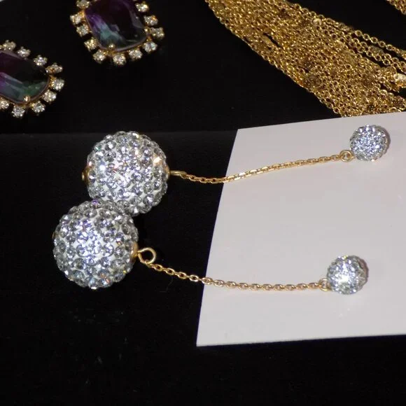 Lot 3 New Kate Spade Pairs Dangle Earrings Bundle Color Crush, Razzle Dazzle - Picture 2 of 7